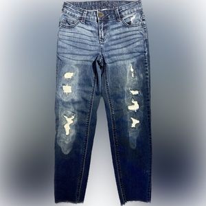 Justice: Jeans, Girls size 12 slim, ripped jeans